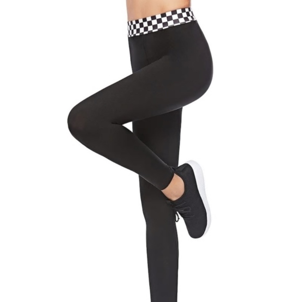Checkered Black & White Leggings Sz S/M